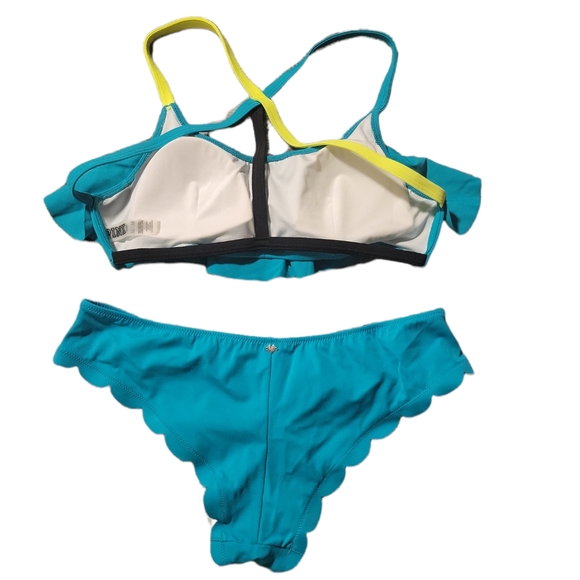 PINK RUFFLE TOP BIKINI - Picture 2 of 3